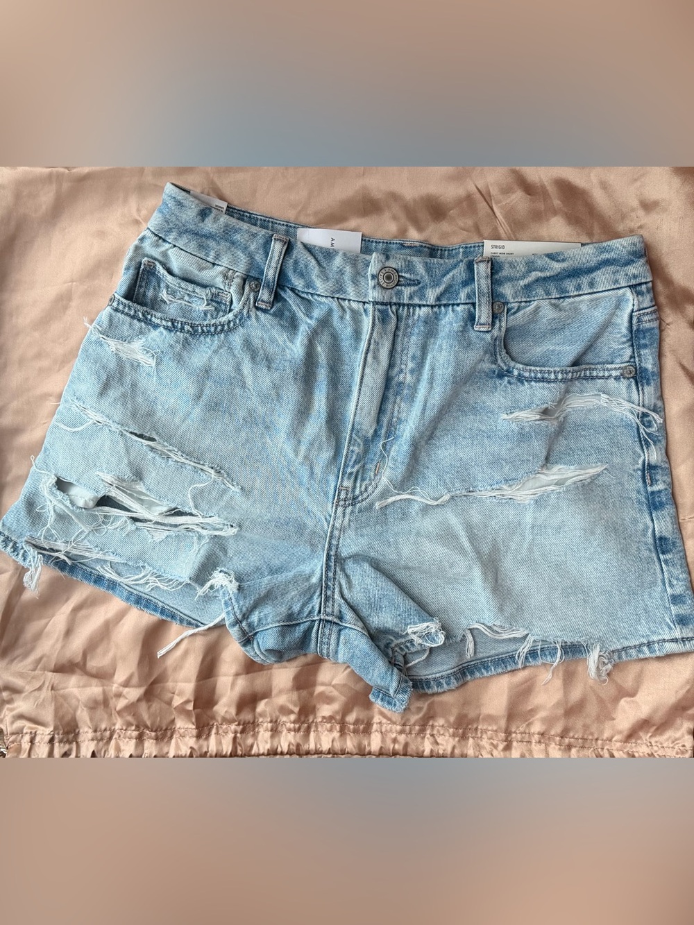 AE Strigid Curvy Ripped Denim Mom Short - NWT